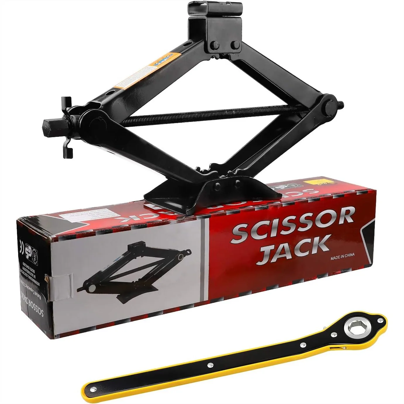 Scissor Jack 2 Ton Capacity with Ratchet Handle for Emergency Use, Effort Saving and Reliable
Scissor Jack 2 Ton Capacity with Ratchet Handle for Emergency Use, Effort Saving and Reliable