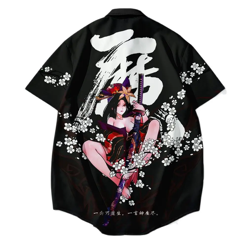 3D Casual Men's Black Print Cardigan Short Sleeve Hawaiian Beach Shirt Summer Fashion Turn-down-collar Shirt
3D Casual Men's Black Print Cardigan Short Sleeve Hawaiian Beach Shirt Summer Fashion Turn-down-collar Shirt