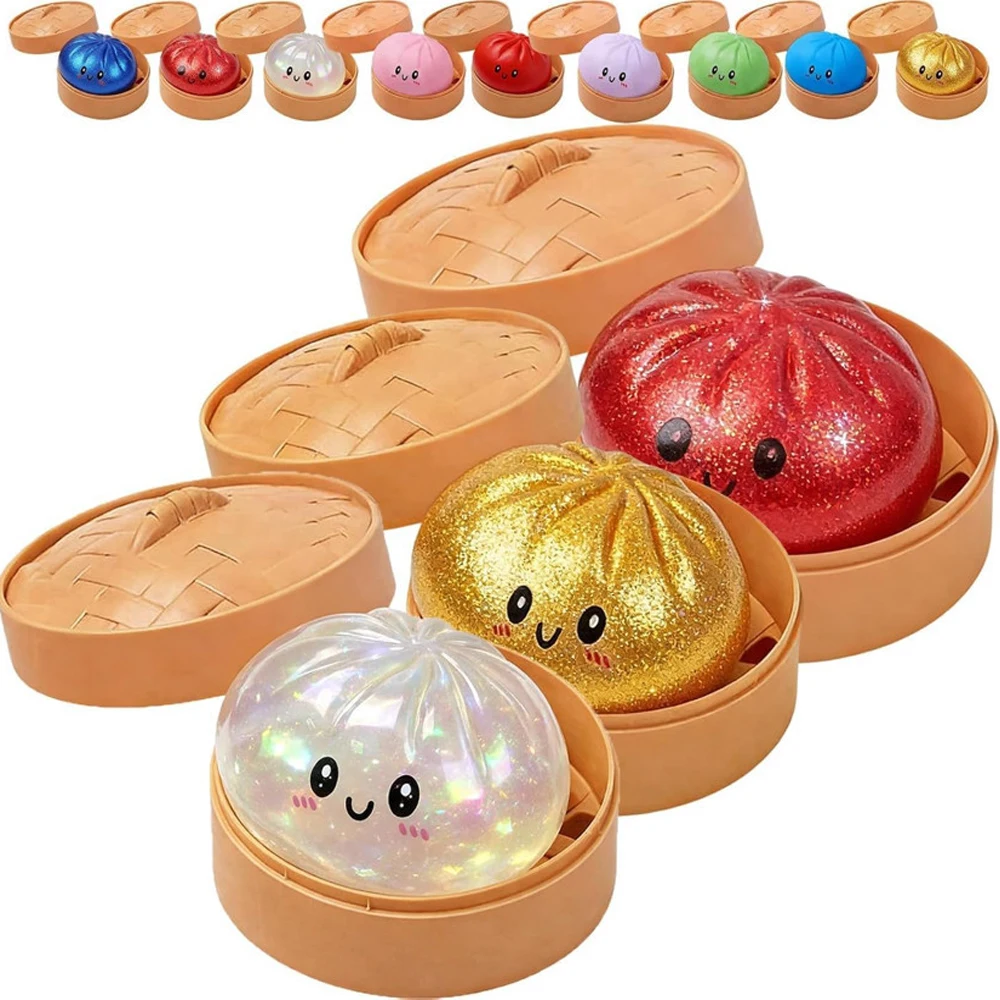 New Glitter Dumpling Squishy with Box Dumplings Sensory Squeeze Toy Decompression Slow Rising Anti Stress Reliever Sensory Gift
New Glitter Dumpling Squishy with Box Dumplings Sensory Squeeze Toy Decompression Slow Rising Anti Stress Reliever Sensory Gift