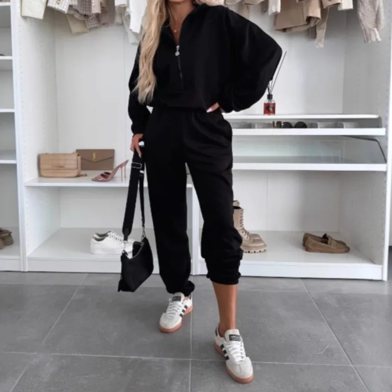 2026 Spring and Autumn New Casual Women's Fashion Long Sleeve Zipper Sweater Elastic Pants
2026 Spring and Autumn New Casual Women's Fashion Long Sleeve Zipper Sweater Elastic Pants