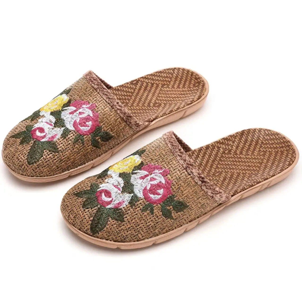 2026 Summer New Women Cane Woven Closed Toe Slippers Lightweight Breathable Home Embroidered Slippers Linen Floor Slippers
2026 Summer New Women Cane Woven Closed Toe Slippers Lightweight Breathable Home Embroidered Slippers Linen Floor Slippers
