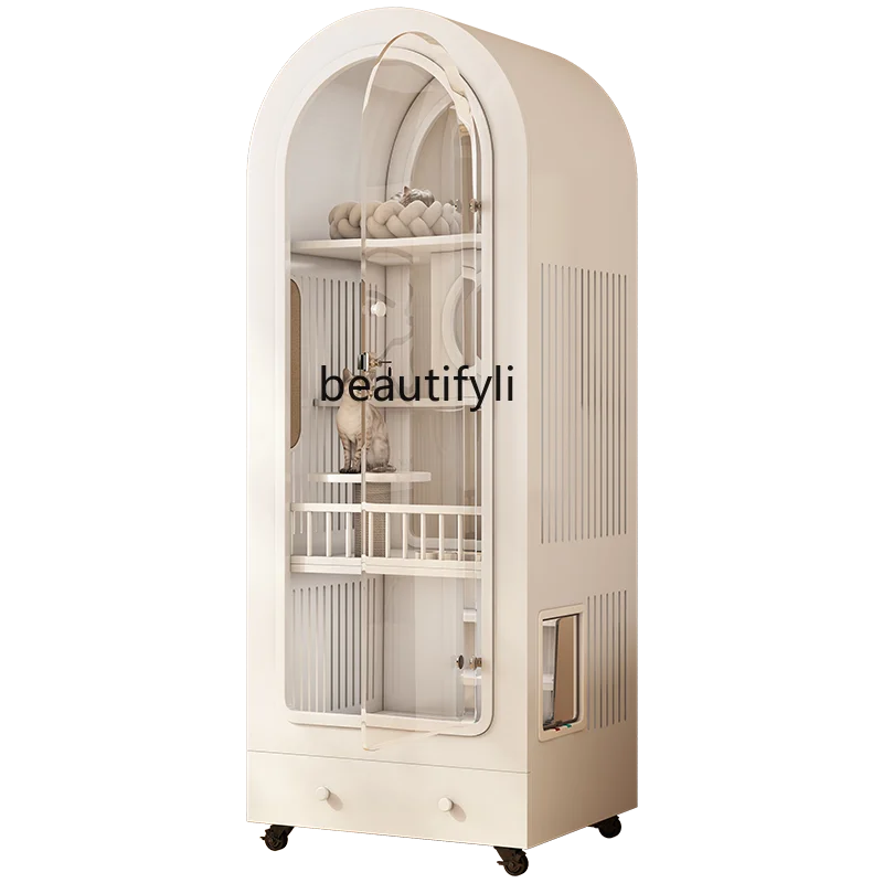 French Arch Small Integrated Luxury Panoramic Tempered Glass House High-End Cat Cage Cabinet
French Arch Small Integrated Luxury Panoramic Tempered Glass House High-End Cat Cage Cabinet