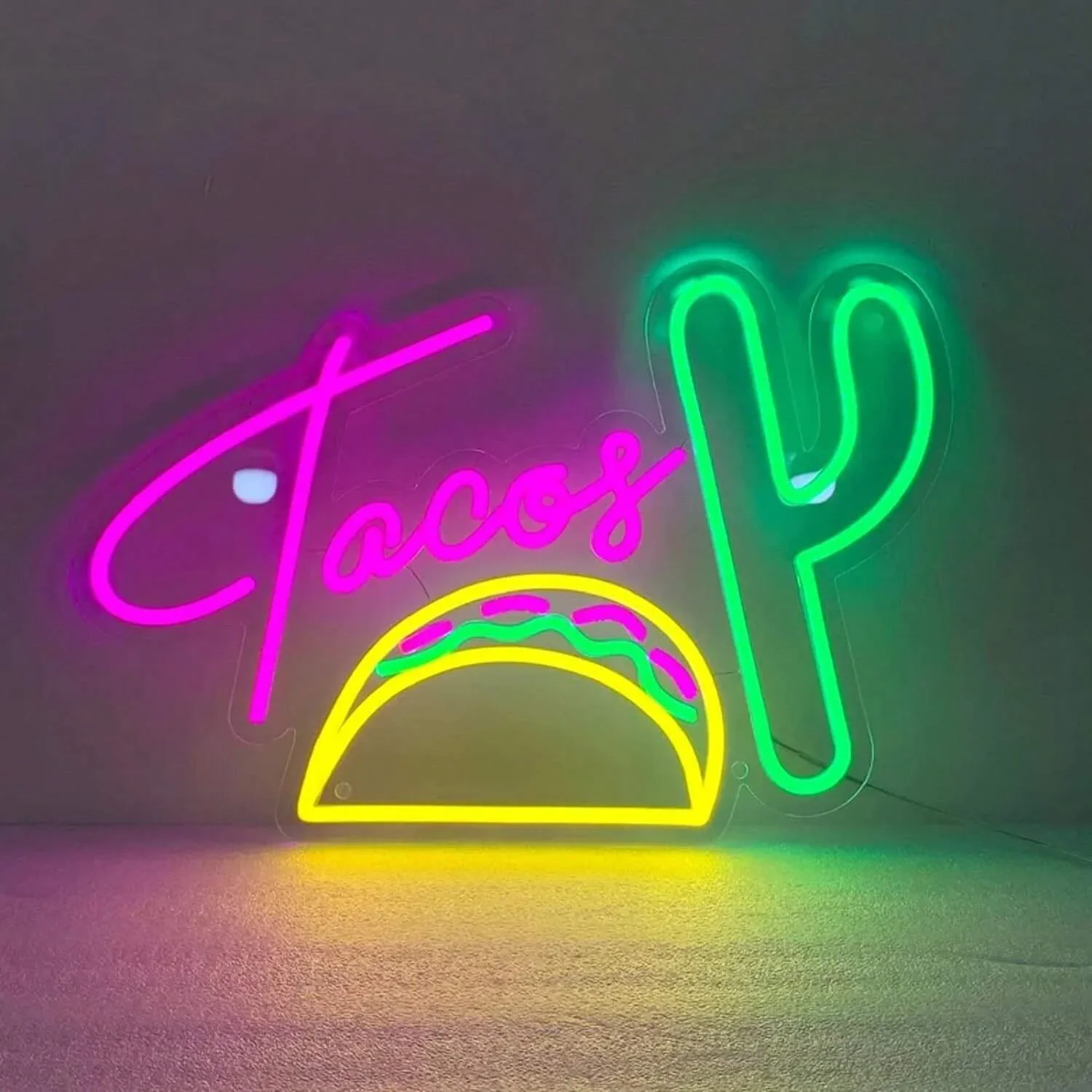 Неоновая вывеска Tacos Cactus: Красочная светодиодная настенная подсветка для ресторана, бара, дома, кухни – Яркое освещение в мексиканском стиле для создания атмосферы
Неоновая вывеска Tacos Cactus: Красочная светодиодная настенная подсветка для ресторана, бара, дома, кухни – Яркое освещение в мексиканском стиле для создания атмосферы