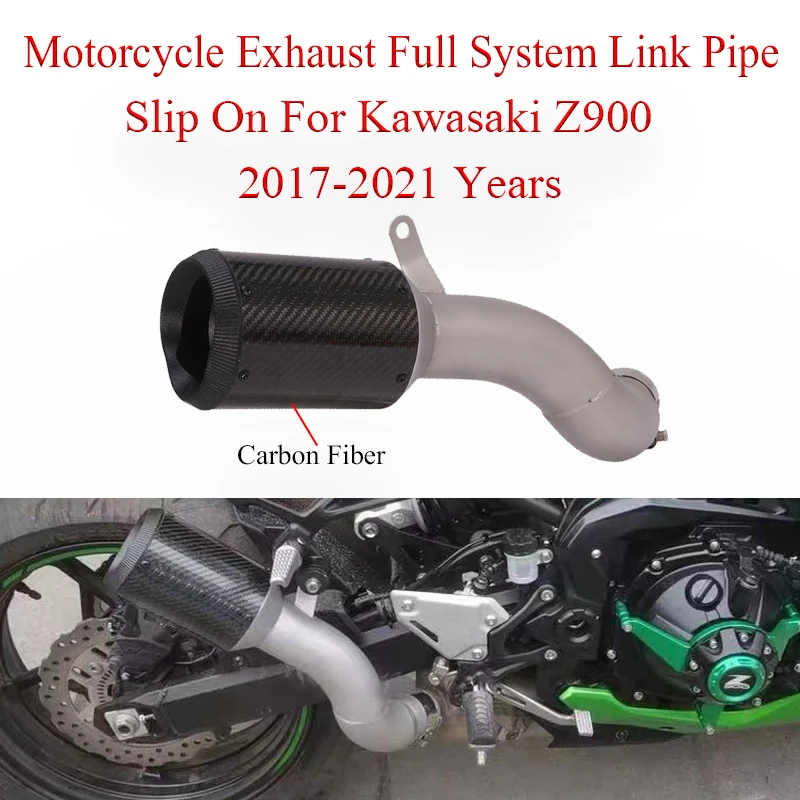 Motorcycle Exhaust System Link Pipe For Kawasaki Z900 A2 Z900e 900 2017 - 2021 Years Moto Escape Carbon Fiber Muffler
Motorcycle Exhaust System Link Pipe For Kawasaki Z900 A2 Z900e 900 2017 - 2021 Years Moto Escape Carbon Fiber Muffler