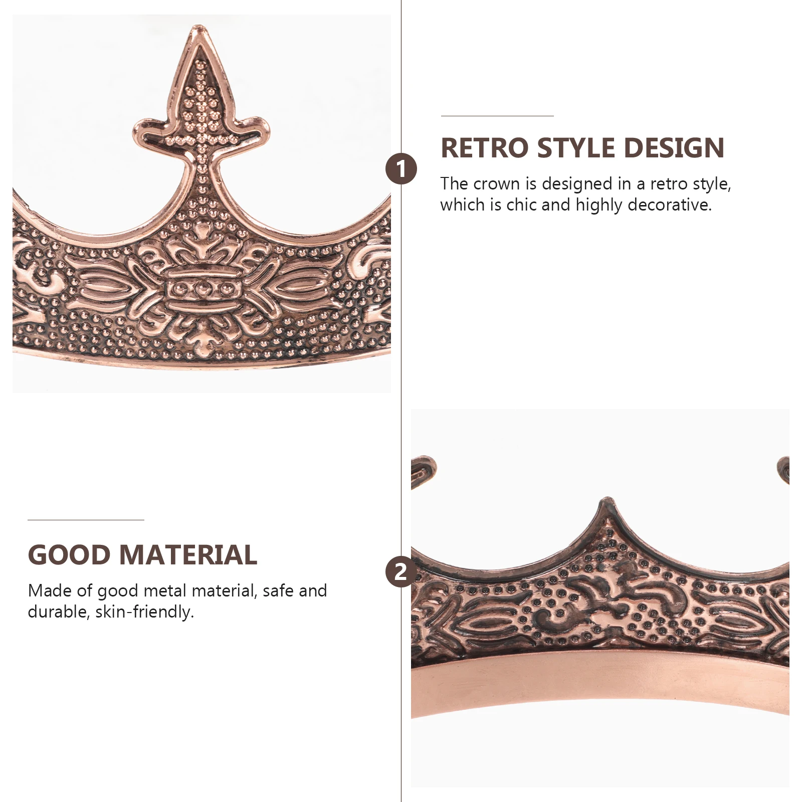 Vintage Men'S Crown Headwear Exquisite Party Cosplay Costume Headdress Performance Wedding Anniversary Celebration Tiara Prop
Vintage Men'S Crown Headwear Exquisite Party Cosplay Costume Headdress Performance Wedding Anniversary Celebration Tiara Prop