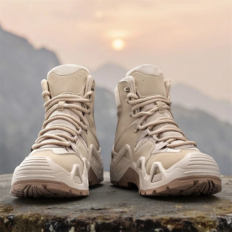 Мужские высокие тактические ботинки для горного туризма, прочные ботинки Me, удобная верхняя резиновая подошва Spor Sle Work oes
Мужские высокие тактические ботинки для горного туризма, прочные ботинки Me, удобная верхняя резиновая подошва Spor Sle Work oes