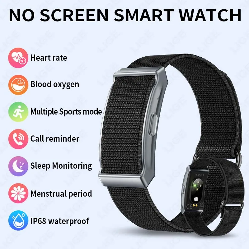 LIGE New Screenless Smart Watch Men Sport Bracelet Fitness Tracker Heart Rate Monitor IP68 Waterproof Smartwatch For Android iOS
LIGE New Screenless Smart Watch Men Sport Bracelet Fitness Tracker Heart Rate Monitor IP68 Waterproof Smartwatch For Android iOS