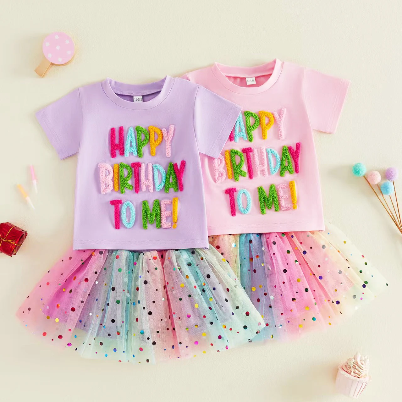 Baby Girl Birthday Cake Smash Outfit 1-6 Year Old T-shirt Rainbow Dots Tutu Skirt Baby Girl First Birthday Outfit Summer Clothes
Baby Girl Birthday Cake Smash Outfit 1-6 Year Old T-shirt Rainbow Dots Tutu Skirt Baby Girl First Birthday Outfit Summer Clothes