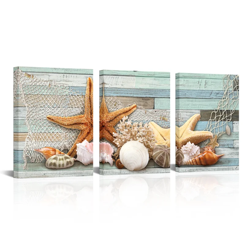3 Pieces Shellfish and Starfish Wall Art Poster Wood Background Print Canvas Art Modern Style Picture Living Room Home Decor
3 Pieces Shellfish and Starfish Wall Art Poster Wood Background Print Canvas Art Modern Style Picture Living Room Home Decor