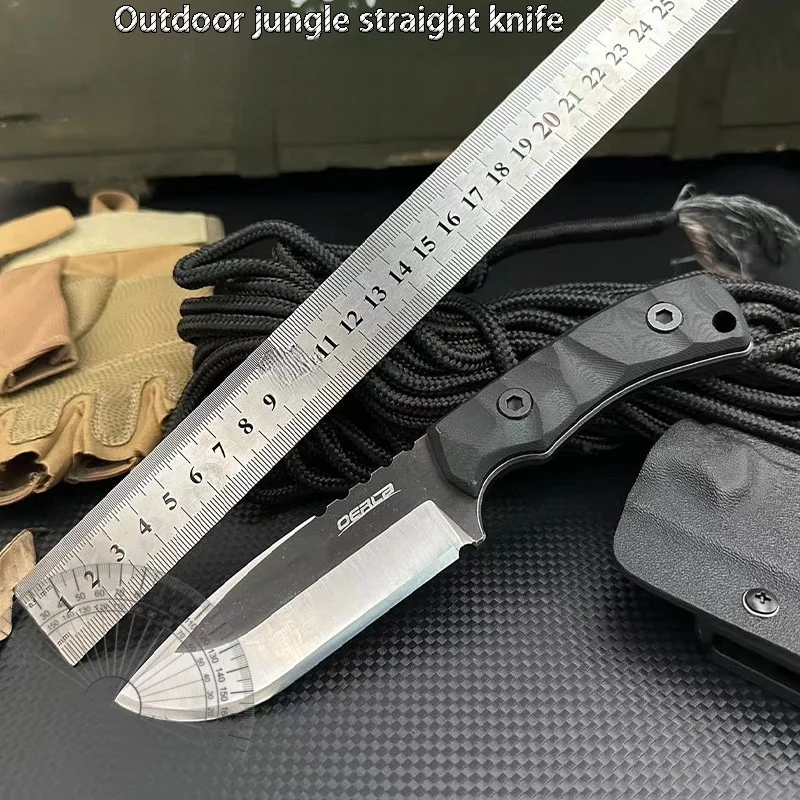 Survival Outdoor Survival Knife Integrated Keel Small Straight Knife Tactical Knife Field Survival Knife Saber Jungle 
Survival Outdoor Survival Knife Integrated Keel Small Straight Knife Tactical Knife Field Survival Knife Saber Jungle