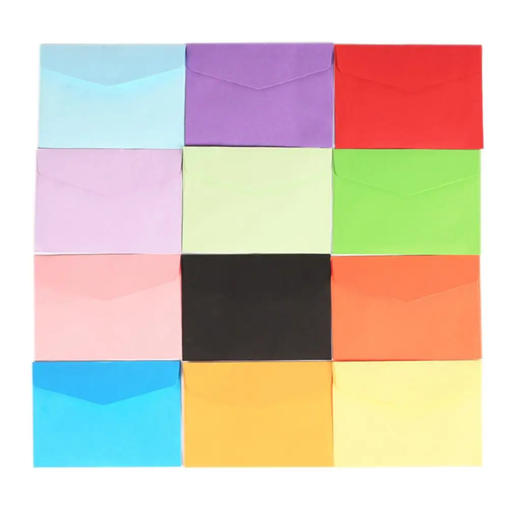 100 PCS Mini Envelope Colorful Envelopes Colored for Cards Assorted Kraft Paper
100 PCS Mini Envelope Colorful Envelopes Colored for Cards Assorted Kraft Paper