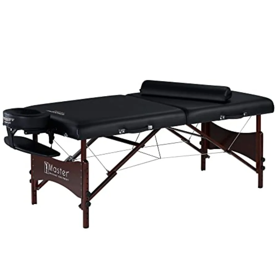 Master Massage Roma II Portable Massage Table Bed Package with 2.5" Cushion, Half Round Bolster, Disposable Face Cover, Black,
Master Massage Roma II Portable Massage Table Bed Package with 2.5" Cushion, Half Round Bolster, Disposable Face Cover, Black,