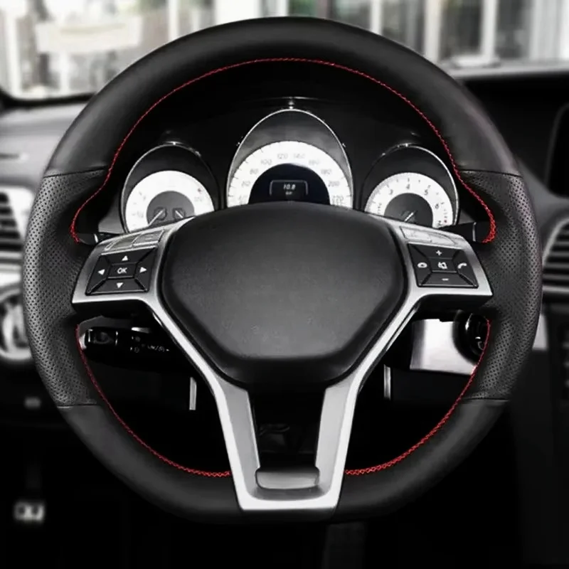 Чехол на руль автомобиля с ручной оплеткой для Mercedes Benz A45 AMG W176 C63 W204 CLA C117 CLS S-Model 2011-2016, защитная кожаная отделка
Чехол на руль автомобиля с ручной оплеткой для Mercedes Benz A45 AMG W176 C63 W204 CLA C117 CLS S-Model 2011-2016, защитная кожаная отделка