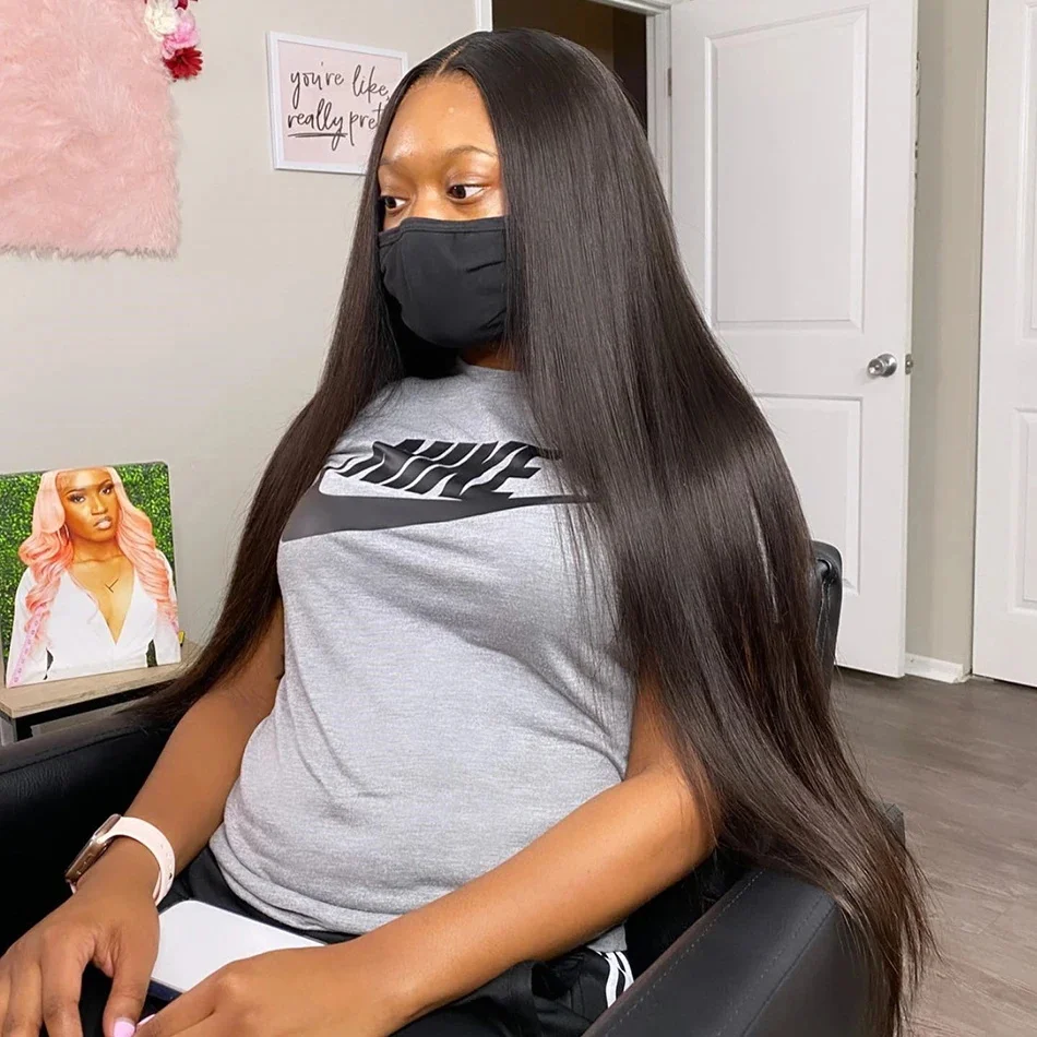 Bone Straight 13x6 13x4 Transparent Lace Frontal Human Hair Wig For Black Women Pre Plucked Brazilian Hair 200% Density 30 Inch
Bone Straight 13x6 13x4 Transparent Lace Frontal Human Hair Wig For Black Women Pre Plucked Brazilian Hair 200% Density 30 Inch