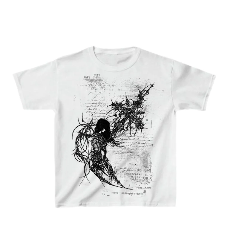 Summer Fashion Street Ladies Comfort T-Shirt Gothic Punk Hand Painted DIY Printed Pattern Design Short Sleeve Top Y2k Clothing
Summer Fashion Street Ladies Comfort T-Shirt Gothic Punk Hand Painted DIY Printed Pattern Design Short Sleeve Top Y2k Clothing