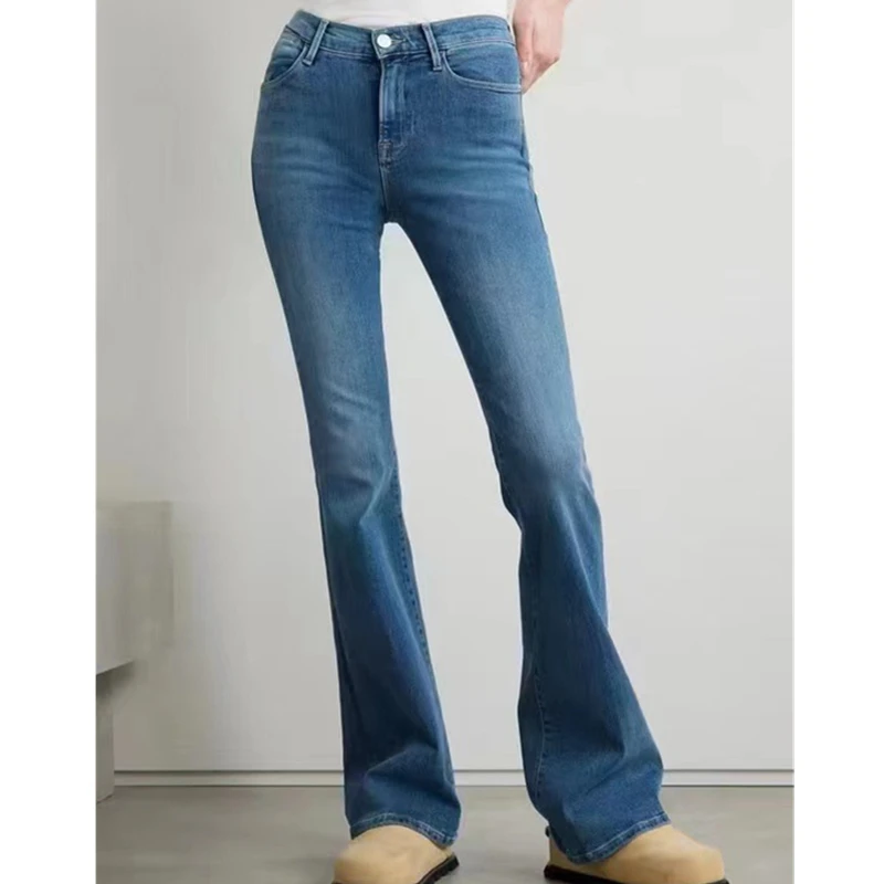 Maxdutti Minimalist Light Blue Slim Fit Jeans With High Waisted Flared Pants Women's Jeans Woman Clothes Women's Denim Pants
Maxdutti Minimalist Light Blue Slim Fit Jeans With High Waisted Flared Pants Women's Jeans Woman Clothes Women's Denim Pants