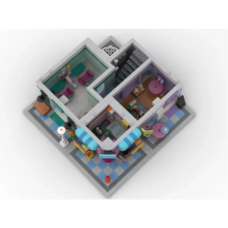 Architecture MOC Modular barber shop brick set City street view model Downtown appartement buildings block kit DIY cafe for kid
Architecture MOC Modular barber shop brick set City street view model Downtown appartement buildings block kit DIY cafe for kid