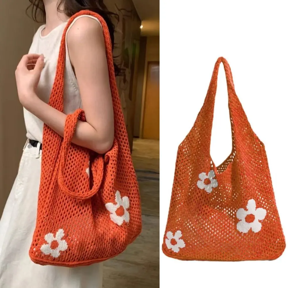Large Capacity Knitted Tote Bag Single Shoulder Openwork Design Mesh Shoulder Bag Knitted Material Mesh Texture Hollow Handbag
Large Capacity Knitted Tote Bag Single Shoulder Openwork Design Mesh Shoulder Bag Knitted Material Mesh Texture Hollow Handbag