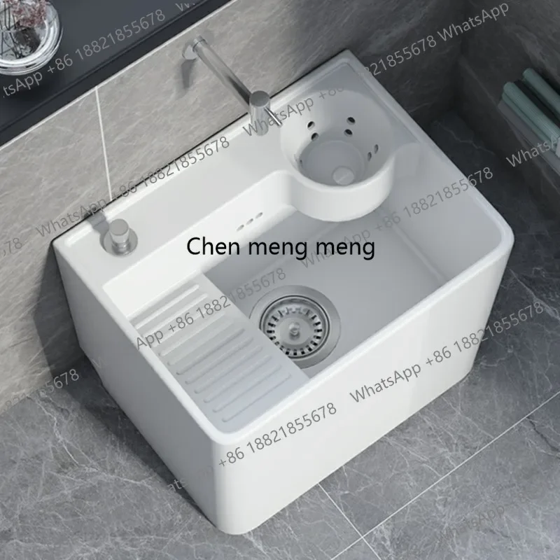 zHCeramic mop pool with integrated washboard with drain basket Large mop pool
zHCeramic mop pool with integrated washboard with drain basket Large mop pool