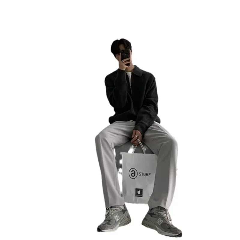 Lapel Sweater Autumn Winter Men Warm Fashion Casual Knit Pullover Loose Zipper Long Sleeve Sweater Male Jumper Clothes
Lapel Sweater Autumn Winter Men Warm Fashion Casual Knit Pullover Loose Zipper Long Sleeve Sweater Male Jumper Clothes