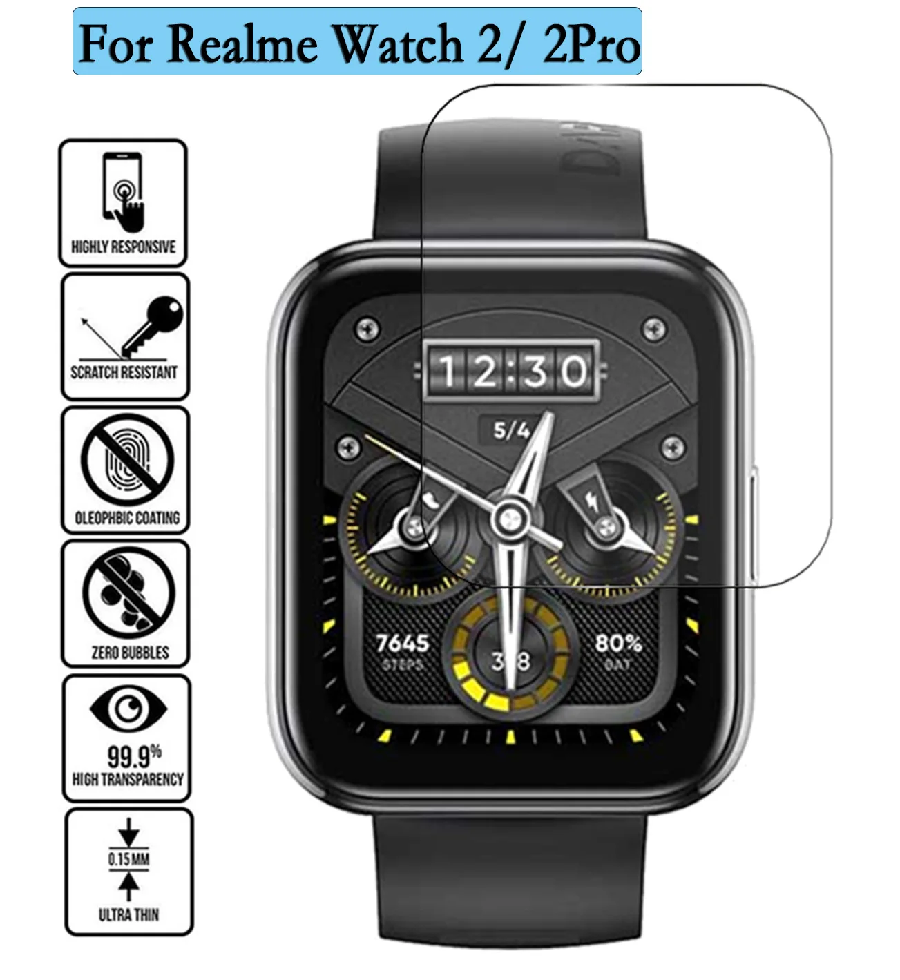 Мягкая пленка из ТПУ для часов Realme Watch 2/2 Pro, 2/4/6 шт., водонепроницаемая пленка для защиты экрана часов, аксессуары для часов
Мягкая пленка из ТПУ для часов Realme Watch 2/2 Pro, 2/4/6 шт., водонепроницаемая пленка для защиты экрана часов, аксессуары для часов
