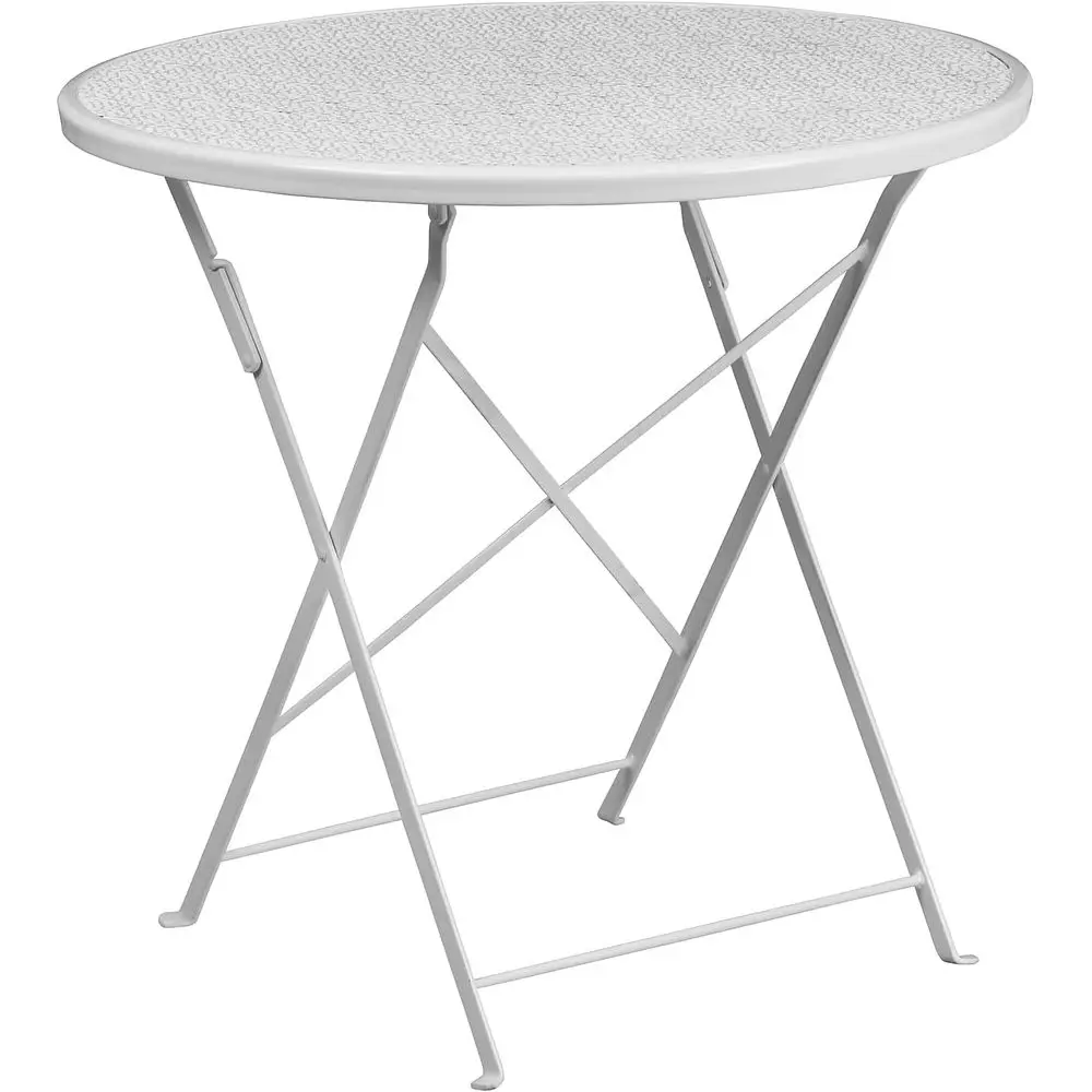 Oia Commercial Grade 30" Round White Indoor-Outdoor Steel olding Patio Table
Oia Commercial Grade 30" Round White Indoor-Outdoor Steel olding Patio Table
