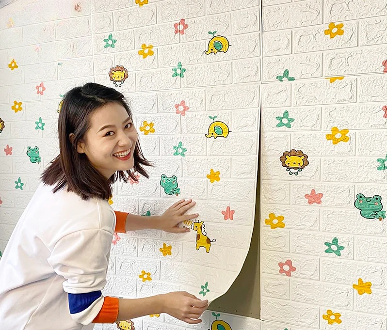 3D Brick Pattern Wall Sticker Self-Adhesive Panel Waterproof Living Room Wallpaper Home Decoration Peel and Stick Wallpaper.
3D Brick Pattern Wall Sticker Self-Adhesive Panel Waterproof Living Room Wallpaper Home Decoration Peel and Stick Wallpaper.