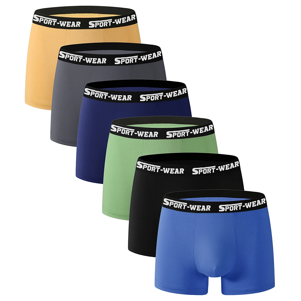 6 Pcs Set Of Men's Solid Color Flat Angle Underwear Soft And Breathable With Elastic Letter Waist Sports Underwear
6 Pcs Set Of Men's Solid Color Flat Angle Underwear Soft And Breathable With Elastic Letter Waist Sports Underwear