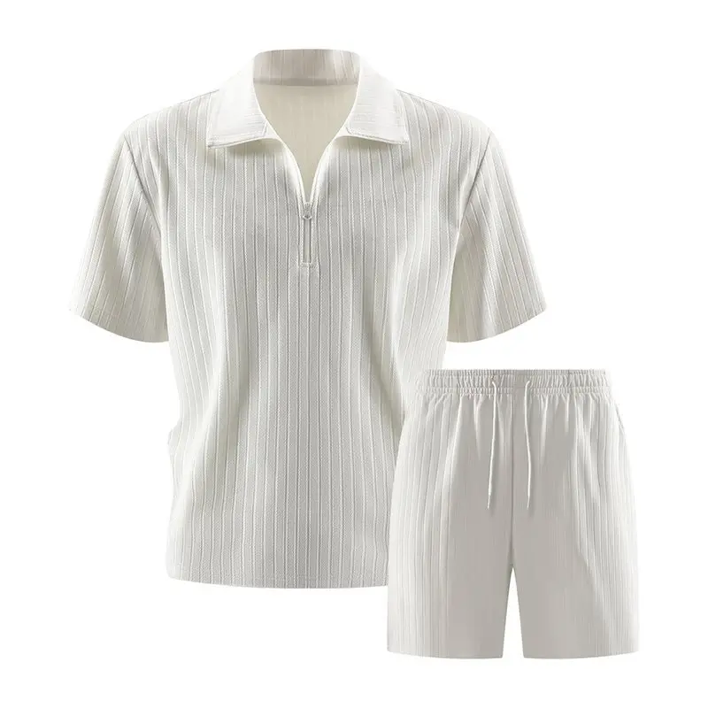 Summer 2026 Men's Casual American Style T-Shirt Set Half Zipper Sportswear Loose Fit Antibacterial Thin Material No Brand
Summer 2026 Men's Casual American Style T-Shirt Set Half Zipper Sportswear Loose Fit Antibacterial Thin Material No Brand