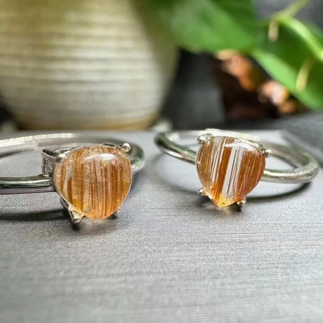 1 Pc Fengbaowu Natural Copper Rutilated Quartz Heart Ring 925 Sterling Silver Resizable Reiki Healing Stone Jewelry Gift Women
1 Pc Fengbaowu Natural Copper Rutilated Quartz Heart Ring 925 Sterling Silver Resizable Reiki Healing Stone Jewelry Gift Women