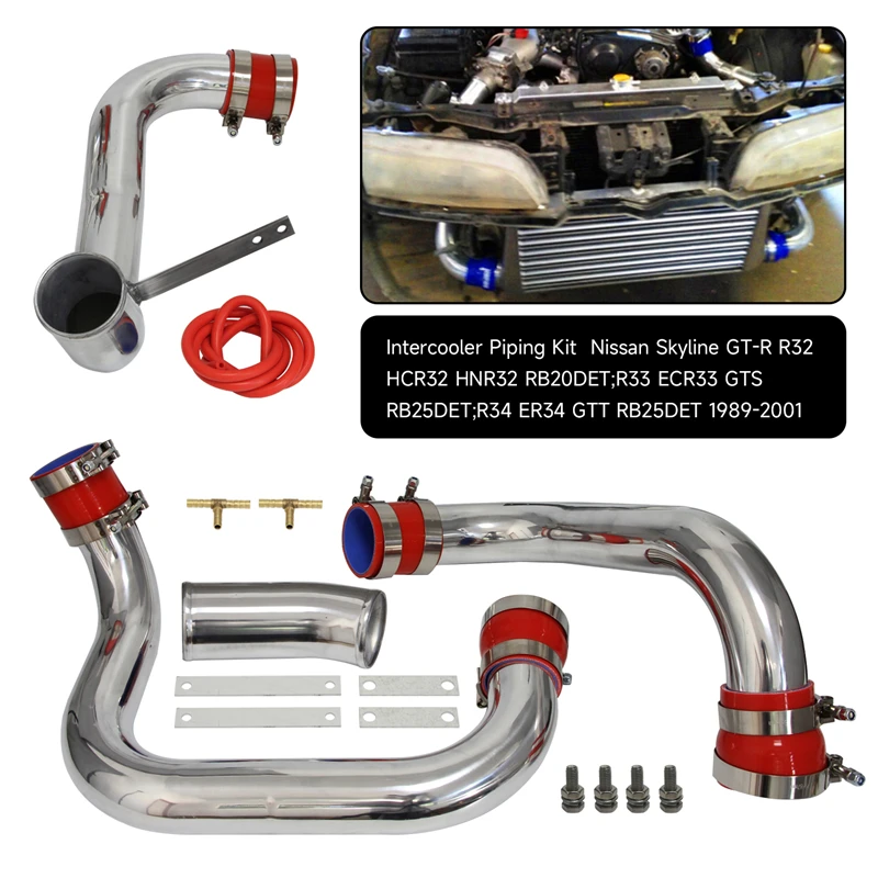 Fits for Nissan Skyline R32 RB20DET R33 ECR33 GTS RB25DET R34 GTT RB25DET 1989-2001 Upgrade Intercooler Piping
Fits for Nissan Skyline R32 RB20DET R33 ECR33 GTS RB25DET R34 GTT RB25DET 1989-2001 Upgrade Intercooler Piping