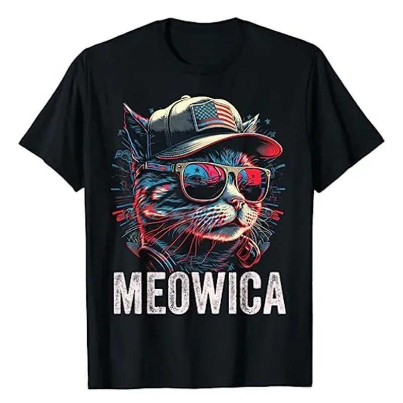 Meowica 4 июля, кот, американский флаг, Америка, США, забавная футболка Kitty Lover, патриотические футболки с рисунком, одежда на День независимости
Meowica 4 июля, кот, американский флаг, Америка, США, забавная футболка Kitty Lover, патриотические футболки с рисунком, одежда на День независимости