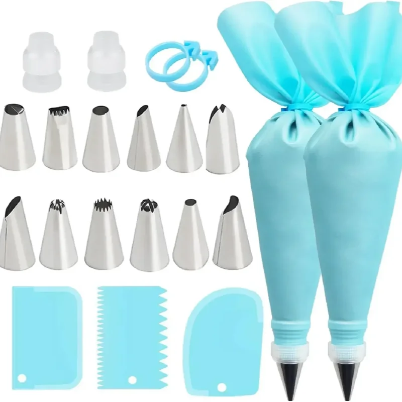 Piping Bags Cake Decorating Tools Reusable Silicone Pastry Bag Stainless Steel Nozzle Piping Nozzles Pastry Set Baking Tools
Piping Bags Cake Decorating Tools Reusable Silicone Pastry Bag Stainless Steel Nozzle Piping Nozzles Pastry Set Baking Tools