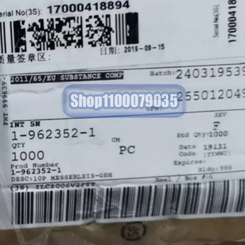 20pcs/lot 1-962352-1 2-2303813-2 6187-3801 917989-7 DT04-4P-CE02 1928404669 112264
20pcs/lot 1-962352-1 2-2303813-2 6187-3801 917989-7 DT04-4P-CE02 1928404669 112264
