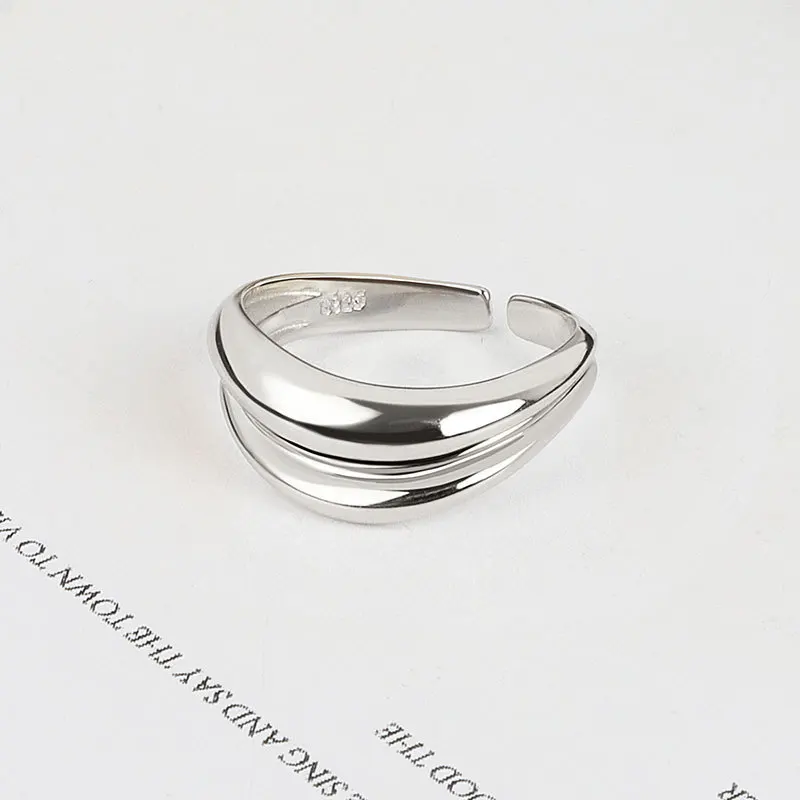 925 Sterling Silver Simple Adjustable Ring For Women INS Irregular Wave Surface Wide Fine Party Birthday Gift
925 Sterling Silver Simple Adjustable Ring For Women INS Irregular Wave Surface Wide Fine Party Birthday Gift
