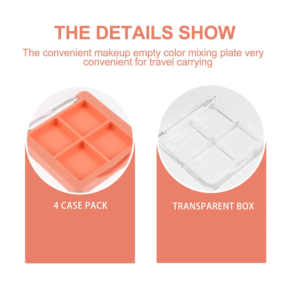 4 Pcs Eye Shadow Palette Plastic Empty Makeup Boxes with Grid Mini Storage Case for Eyeshadows Blush Foundation Travel DIY
4 Pcs Eye Shadow Palette Plastic Empty Makeup Boxes with Grid Mini Storage Case for Eyeshadows Blush Foundation Travel DIY