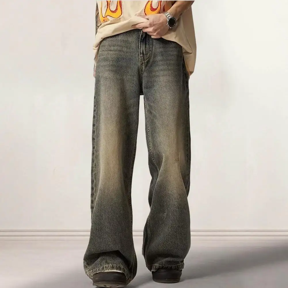Summer Men's Denim Pants Old Blue & Grey Washed Male Jeans Straight Casual Menwear Loose Wide Leg Trousers 2025 New Fashion
Summer Men's Denim Pants Old Blue & Grey Washed Male Jeans Straight Casual Menwear Loose Wide Leg Trousers 2025 New Fashion