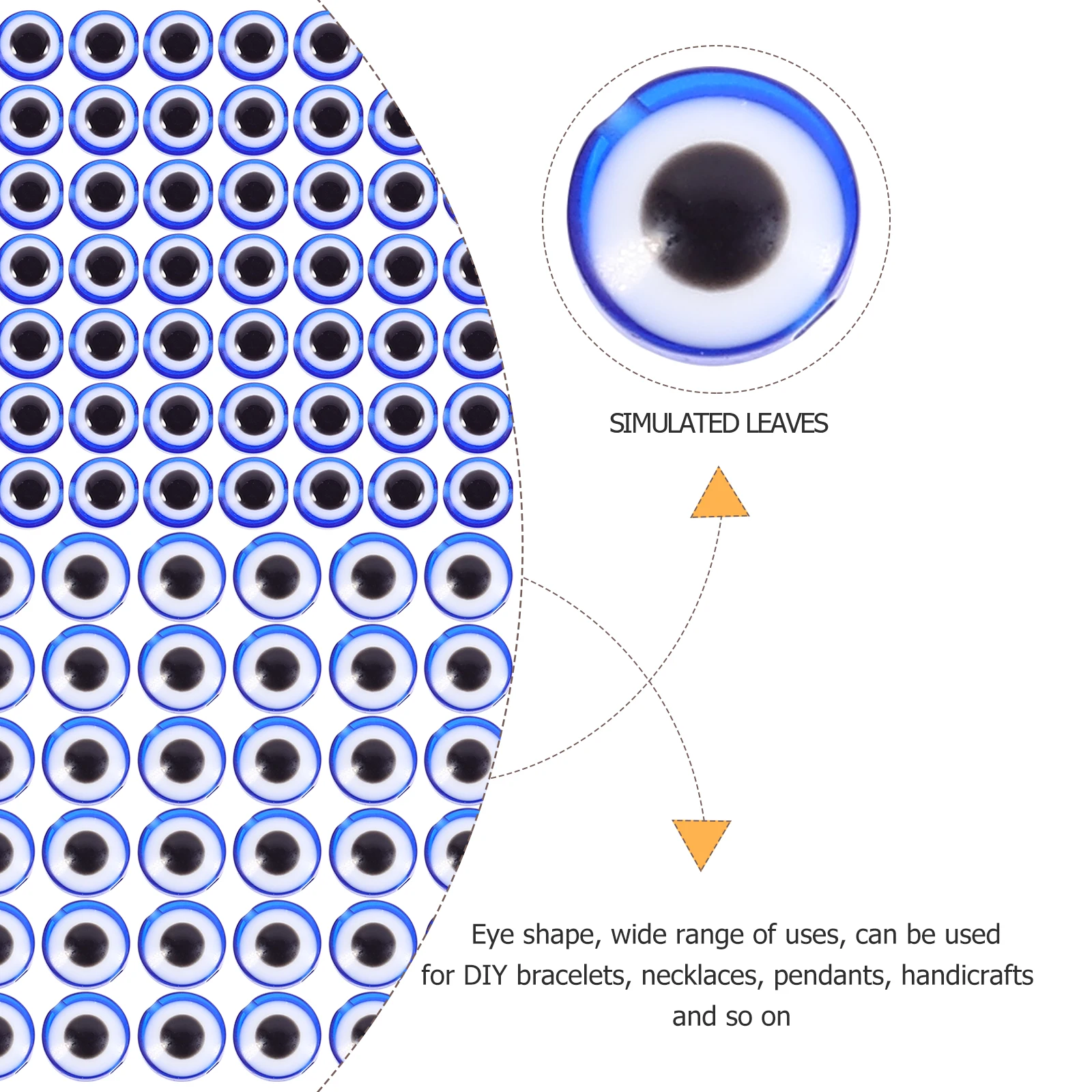 200Pcs Resin Evil Eye Beads Loose Round Spacers for DIY Jewelry Craft Repair Necklace Bracelet Decorative Charms Lightweight
200Pcs Resin Evil Eye Beads Loose Round Spacers for DIY Jewelry Craft Repair Necklace Bracelet Decorative Charms Lightweight