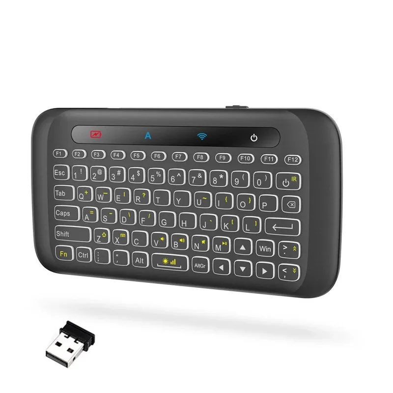 Беспроводная клавиатура Air Mouse с сенсорным экраном и цветной светодиодной подсветкой — сенсорная панель с подсветкой, регулируемой яркостью и USB-приемником-ключ
Беспроводная клавиатура Air Mouse с сенсорным экраном и цветной светодиодной подсветкой — сенсорная панель с подсветкой, регулируемой яркостью и USB-приемником-ключ