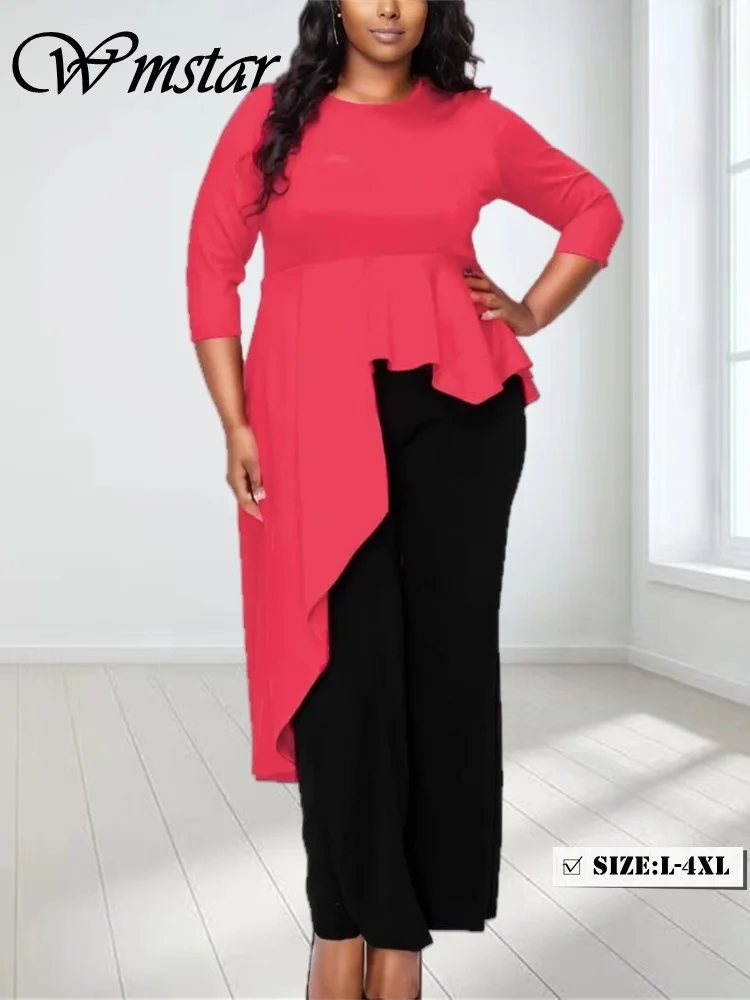 Wmstar Plus Size Tops Sexy Blouses Half Sleeve Shirts for Women Loose Casual Irregular Hem Outfits Wholesale Dropshipping L-4XL
Wmstar Plus Size Tops Sexy Blouses Half Sleeve Shirts for Women Loose Casual Irregular Hem Outfits Wholesale Dropshipping L-4XL
