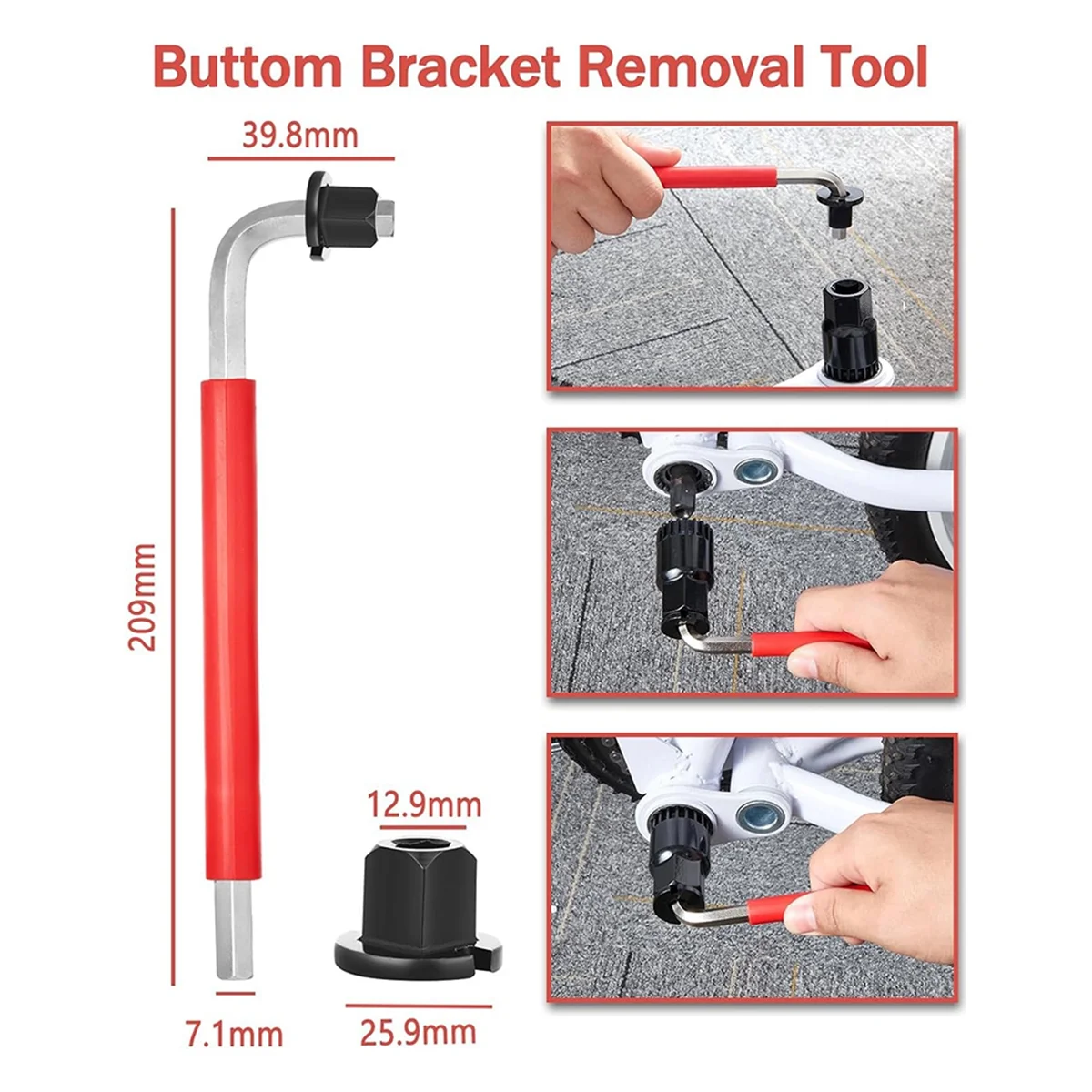 7 in 1 Multifunction Bicycle Repair Kit ,Bike Crank Arm Puller for 7/8/9/10/12 Speed MTB, Road Bike
7 in 1 Multifunction Bicycle Repair Kit ,Bike Crank Arm Puller for 7/8/9/10/12 Speed MTB, Road Bike