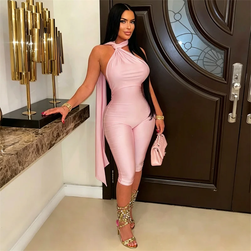 Doyerl Solid Elegant Rompers and Jumpsuits for Woman Sleeveless Halter Backless Skinny Club Party One Piece Playsuit Birthday
Doyerl Solid Elegant Rompers and Jumpsuits for Woman Sleeveless Halter Backless Skinny Club Party One Piece Playsuit Birthday