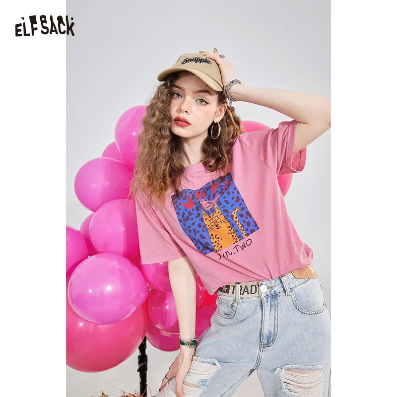 ELFSACK Cartoon Cat Print T-Shirt for Women, Cute Graphic Tee with Fun Text Detail, Casual Pink Summer Top for Daily Outfits
ELFSACK Cartoon Cat Print T-Shirt for Women, Cute Graphic Tee with Fun Text Detail, Casual Pink Summer Top for Daily Outfits