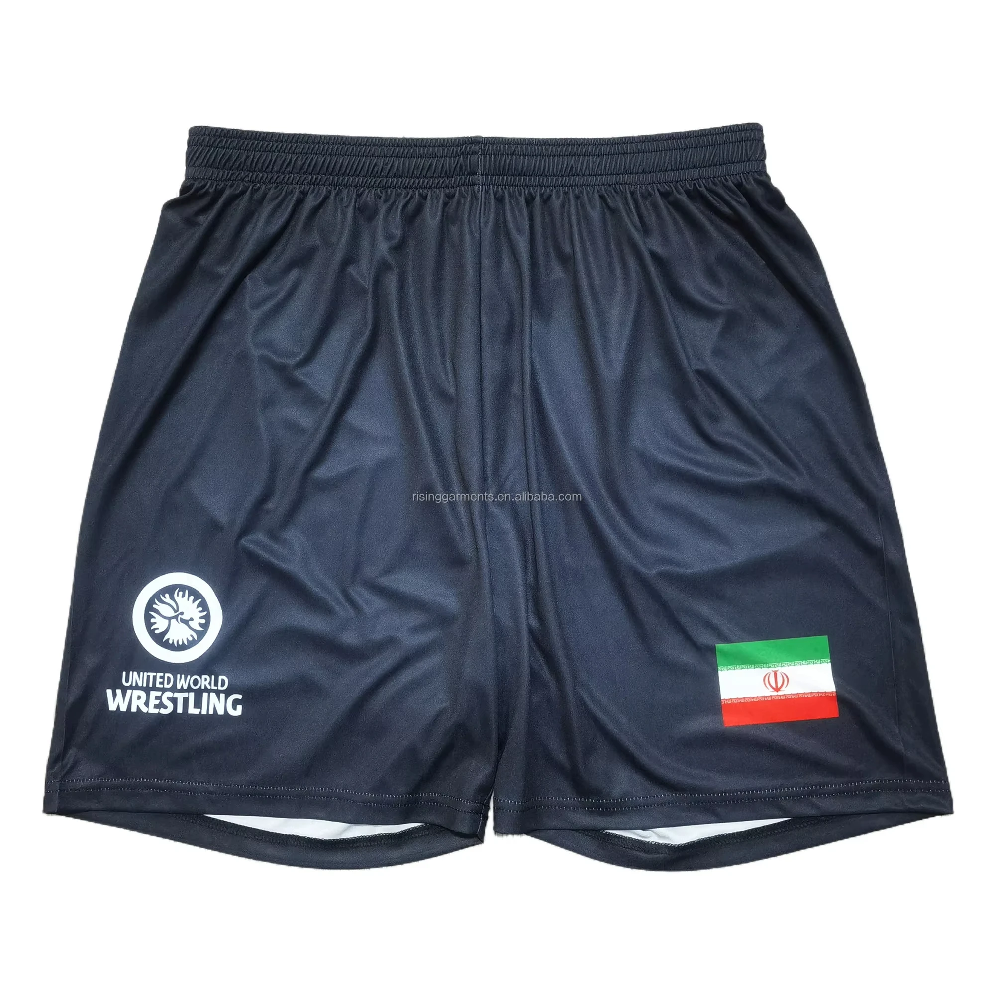 Men's United World Wrestling Shorts Breathable Quick Dry Athletic Training Shorts Navy Blue Fight Shorts with Iran Flag for MMA
Men's United World Wrestling Shorts Breathable Quick Dry Athletic Training Shorts Navy Blue Fight Shorts with Iran Flag for MMA