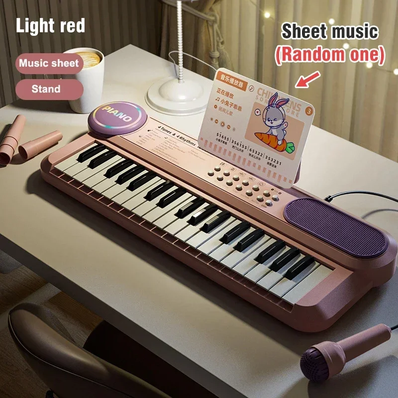 Kids Electric Piano 37 Baby Keyboard with Microphone Singing Songs Development Educational Toy Musical Instrument Games Children
Kids Electric Piano 37 Baby Keyboard with Microphone Singing Songs Development Educational Toy Musical Instrument Games Children