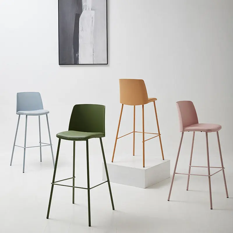 Modern minimalist bar chair Italian bar casual adult backrest high stool Nordic plastic light luxury home bar chair
Modern minimalist bar chair Italian bar casual adult backrest high stool Nordic plastic light luxury home bar chair