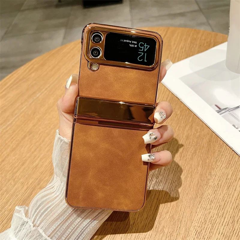 For Samsung Galaxy Z Flip 3 4 5 5G Pu Leather Trim Hinge Electroplated Plastic Phone Case Back Cover K02
For Samsung Galaxy Z Flip 3 4 5 5G Pu Leather Trim Hinge Electroplated Plastic Phone Case Back Cover K02