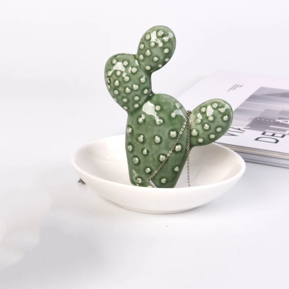Ceramic Cactus Jewelry Tray Simple Ring Earring Holder Smooth Desktop Organizer for Necklace Bracelet Perfume Cosmetics Storage
Ceramic Cactus Jewelry Tray Simple Ring Earring Holder Smooth Desktop Organizer for Necklace Bracelet Perfume Cosmetics Storage