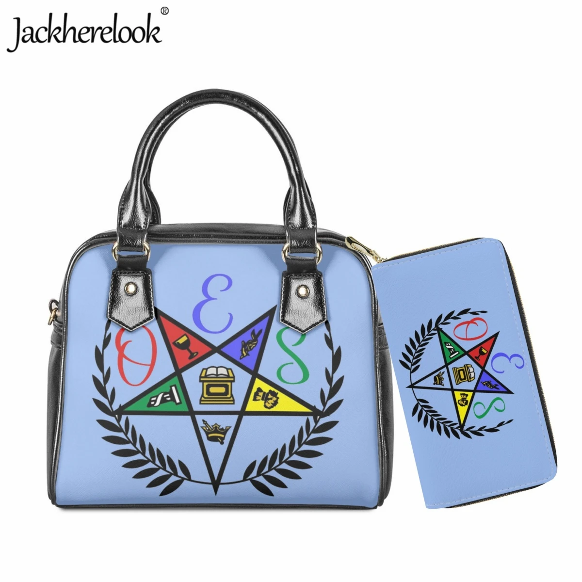 Fashion Women Crossbody Bag PU Leather Long Purse Card Holder 2pcs/set OES Order of The Eastern Star Print Shopping Shoulder Bag
Fashion Women Crossbody Bag PU Leather Long Purse Card Holder 2pcs/set OES Order of The Eastern Star Print Shopping Shoulder Bag