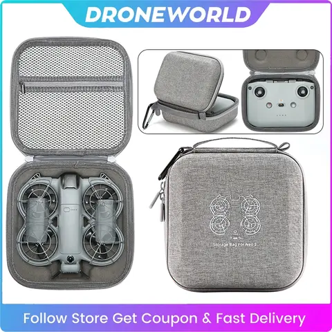 Carrying Shockproof Case For DJI NEO 2 Fly More Combo Kit Case Portable Storage Bag For DJI Neo 2 RC N3 Drone Remote Accessories